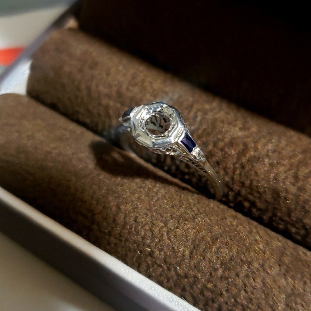 Antique Edwardian 18k Ring Setting